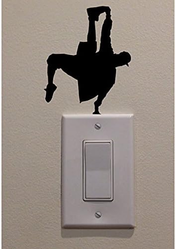 Hip Hop Dancer Bedroom Switch Sticker Decoration Vinyl Fashion Decals Wall Decoration Art