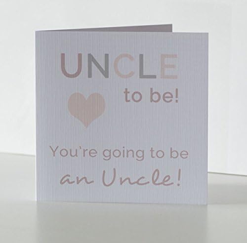 Uncle to be Card. Pregnancy announcement card for a soon to be Uncle. Pregnancy Announcement card for Brother/Brother In Law.