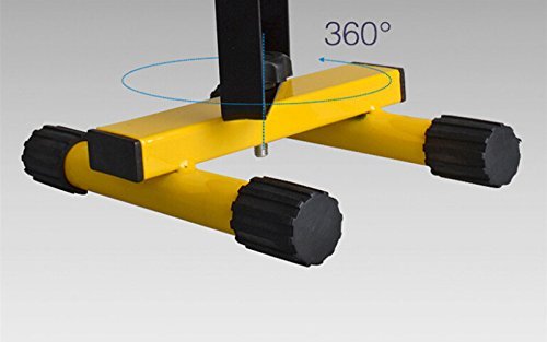 Hengda® 10W LED Fluter Akku Baustrahler Kaltweiß Handlampe mit Einem Auto-Ladegerät Außenstrahler Ultra Helle, Gelb - 5