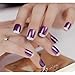 Bling Art False Nails French Manicure Purple 4 Joy Full Cover Medium Tips UK