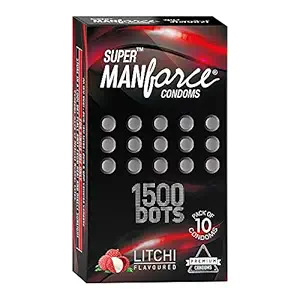 Manforce Extra Dotted Litchi Flavoured Condoms - 10 Pieces