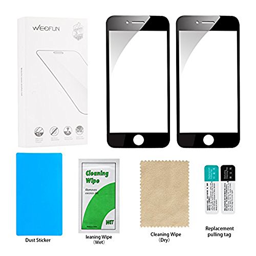 iPhone 7 Panzerglas Displayschutzfolie, [2 Stück] Hi-Luck 0.33mm Premium 3D-Touch Vollbild Coverage Curved Edges Ultra-Klar Panzerglas Schutzfolie für iPhone 7 4.7 Zoll Schwarz [PET, Rand-zu-Rand] - 5