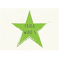 8 Stück Einladungskarten Kindergeburtstag mit STERN