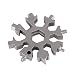 Produktbild Tragbarer 19-in-1 Mehrzweck-Schraubendreher Flaschenöffner Outdoor Schneeflocke Multitool Kombinations-Taschenschlüssel Werkzeug, silber
