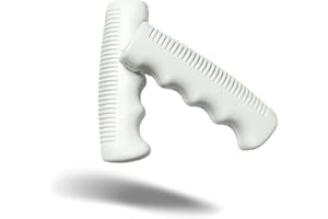 THINK ALOHA Coppia Manopole Bici Bianche con Scanalature Anti Scivolo - Stile Vintage Retro Universali Leggere - Impugnature Bici - Accessori Bici Vintage - Bici Graziella Olanda City Bike Epoca