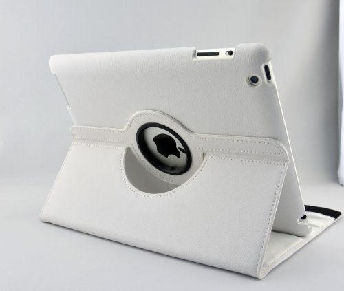 inShang Hülle für Apple iPad 2 iPad 3 iPad 4, Edles PU Leder Tasche Hülle Skins Etui Schutzhülle Ständer Smart Case Cover für Tablet iPad, Super Automatische Einschlaf-/Aufwach funktion, 360 Grad rotierende Schutzhülle mit Standfunktion + inShang Logo hochwertigen Stylus Eingabestift Stift - 3