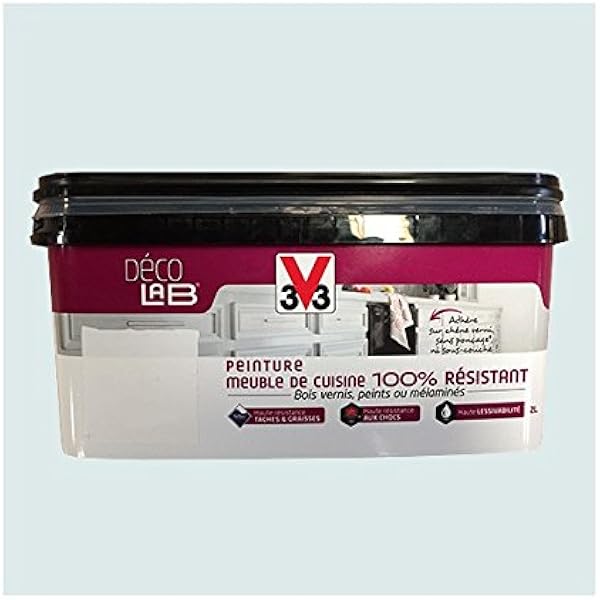V33 Deco Lab Peinture Meuble De Cuisine 100 Resistant Galet 2 L Amazon Fr Bricolage