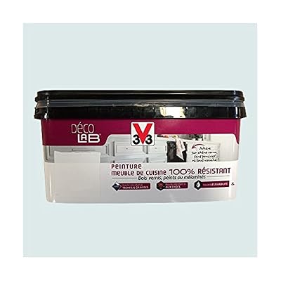 V33 Peinture Décolab meuble de cuisine 100%Résist V33, Gris galet, 2 l