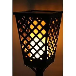 PAVITYAKSH Waterproof Dancing Tiki Light Path Dancing Flame Courtyard Torch Outdoor Solar LED Road Garden Light