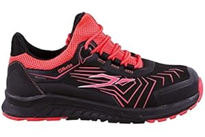 BETA Scarpa Antinfortunistica da Donna 0-Gravity 7356LN in Microfibra Idrorepellente Colore Nero Inserti Corallo
