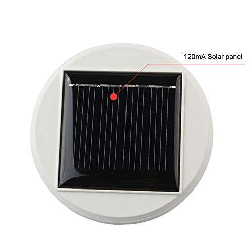 GRDE® Bunte Sphärische Mosaik Lampe, Nachtlicht, LED Lampe mit Farbwechsel, Wasserdichte Solar Leuchte, Kristallglas-Leuchte für Garten, Patio, Tabelle, Innen- Dekorationen (Silver) - 5