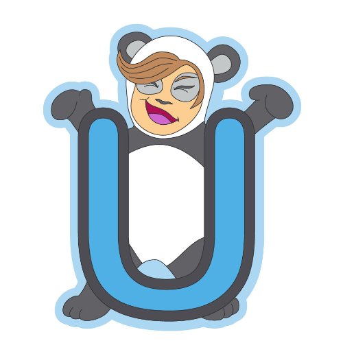 Imagen 1 de Bebemon BB116 - Letra decorativa, U azul