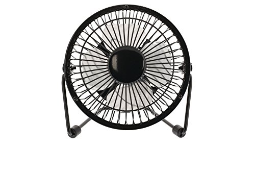 Eurosell Retro Design Metall Mini USB Ventilator schwarz - 2