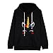 Produktbild Internet Damen Einhorn Print Langarm Hoodie Sweatshirt Pullover Pullover Tops (L, schwarz)