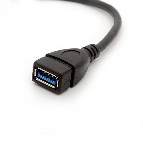 USB 3.0 Verlängerungskabel unten Winkel 90 Grad Adapter Typ A Stecker für weibliche Hochgeschwindigkeitsverbindung, Super schnelle 5Gbps Datenübertragung Sync Ladegerät Leitung (DOWN) (RIGHT) - 3
