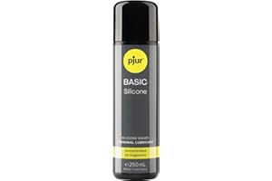 pjur BASIC Silicone - Lubricante de silicona para principiantes - apto para preservativos, no pegajoso - para mujeres y hombres (250ml)