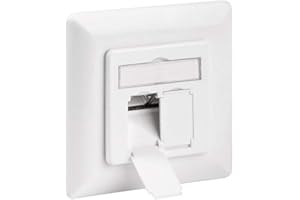 Goobay 68246 CAT 6 Unterputzdose (UP) / 2x RJ45 UAE Dose / 1 Gigabit Ethernet / Datendose / Netzwerkdose für Unterputz / Geschirmt