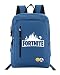 Produktbild Memoryee Stylischer Fortnite Rucksack Kinder Gaming Rucksack 15 Zoll Laptop Tasche Schulrucksack 15 Liter Gepäck 29 x 11 x 42 cm - Blau
