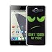 Produktbild König-Shop Handy Hülle für ZTE Blade L3 Cover Case Schutz Tasche Motiv Slim Silikon Bumper Schale Etuis Rahmen TPU Motiv Dont touch my Phone Grün