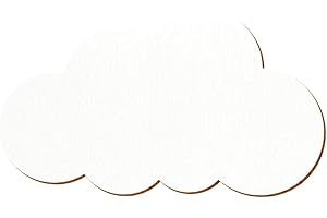 BÜTIC GMBH Décoration de table en bois de nuages Blanc 1-10 cm Wolken 5cm breit Lot de 10