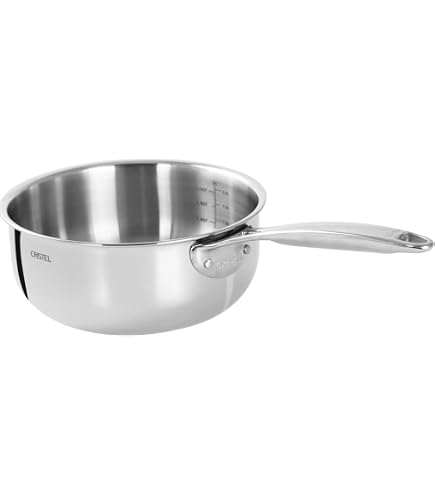 Couvercle en inox poignée plate - CRISTEL collection Castel'Pro Couvercle en inox poignée plate - CRISTEL collection Castel'Pro