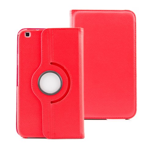 3in1 SET Tab3 8.0 360° Schutzhülle + Folie + Pen Samsung Galaxy Tab 3 8.0 SM-T310 T311 T315 Tasche Etui (Rot) - 5
