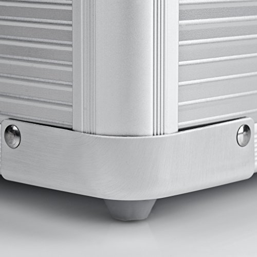 Mantona Basic M - Maleta con Compartimentos para Equipo fotográfico, Color Negro y Plateado