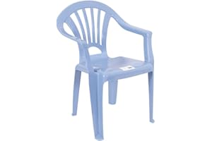 YöL Blue Children's Plastic Dining Chairs - Picnic Indoor Outdoor Summer Kids Garden