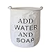 BXT Modern Printed Premium Cotton Linen Folding Pop-up Laundry Basket Large Kid's Room Toy Tidy Bin Washing Hampers with Handles Household Organizer Storage Bag
