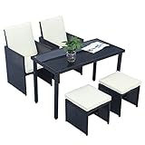 MCTECH® Poly Rattan Gartengarnitur Sitzgruppe Sofa Garnitur...