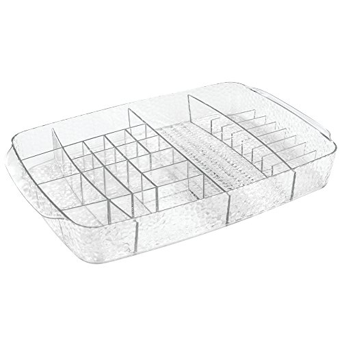 mDesign Kosmetik-Organizer Ablage für Waschtisch Schrank zum Aufbewahren von Makeup-Pinseln, Nagellack, Lippenstiften – Durchsichtig - 6