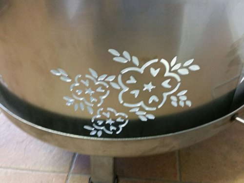 Funkenschutz Edelstahl Blume Ø 80 cm für eine Feuerschale - 3