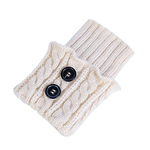 HEXIN 1 pares de mujeres de invierno calentadores de piernas calientes botas cortas calcetines calcetines de ganchillo