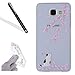 Produktbild Galaxy A3 2017 Hülle,Handyhülle für Samsung A3 2017,Leeook Ultradünn Flexibel Transparent Silikon Bumper Case Schutzhülle Schön Kirschblüte Katze Muster Crystal Clear Weich Durchsichtige Premium TPU Silikon Rückschale Fall-Abdeckung Back Cover Handyhülle Tasche Schale Etui für Samsung Galaxy A3 2017+1xSchwarz Eingabestift-Kirschblüte Katze