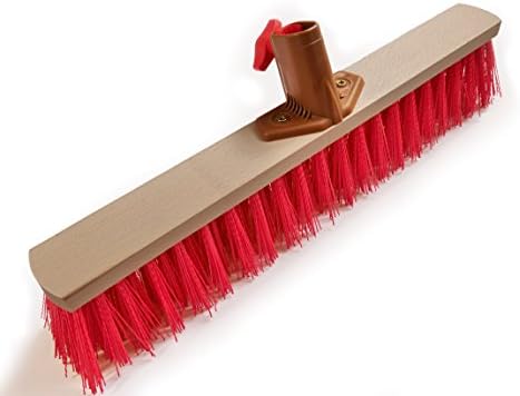 Street broom „50er-Hexe-Jet“ with adjustable holder for the handle with 20 to 26 mm diameter