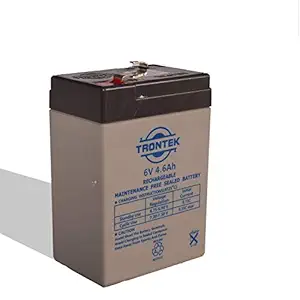 Trontek 6V 4.6Ah Rechargeable Maintenance Free Battery | Small Size | Long Service Life | Good Stability | High Capacity |for CFL Inverter, UPS and Electronic Toys | 3 Months Warranty