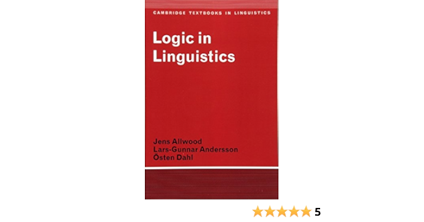 Logic In Linguistics Cambridge Textbooks In Linguistics Amazon De Allwood Jens Fremdsprachige Bucher