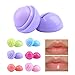 ELENXS Beauty Accessories 6 Colors Ball Natural Organic Embellish Lip Balm Lip Care Chapstick (Purple)