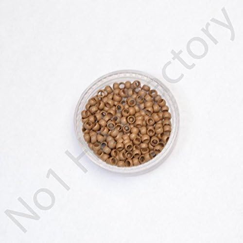 Nano Micro Copper Rings Beads 2.4mm - Light Brown - Amount-1000