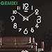 Produktbild Goonss Reloj Wanduhr Wohnzimmer Diy 3D Home Dekoration Spiegel Große Kunst Design Jan 31, Silber