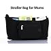 KRY Baby Pram Stroller Hanging Bags for Travel Holiday Outdoor Cup Bottle Drinks Food Holder Organizer Storage Bag (Black)