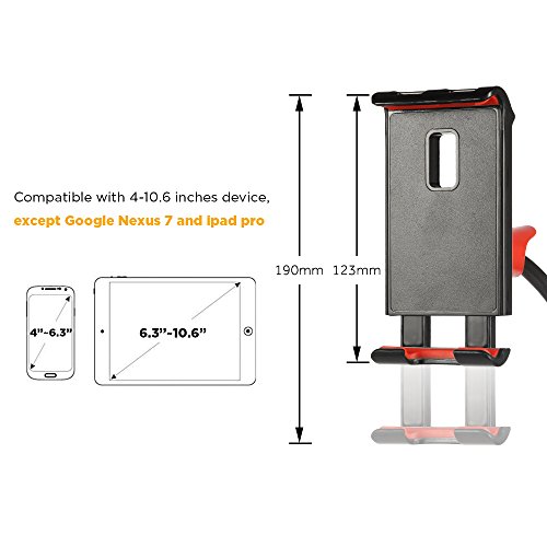 EasyAcc 360 Drehen Handyhalter Desktop StÃ¤nder Schwanenhals Halterung Smartphones Halter Tablet Halterung Handy Einer LÃ¤nge von 1 Meter FÃ¼r Smartphones iphone x iphone 8 Plus Galaxy S8 S9 / S9 Plus Ipads (Schwarz/Rot)