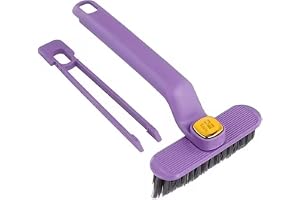 Kmils Multi-Function Bathroom Plastic Cleaning Brush,Tiles Cleaning Brush,Hard Bristle Rotating Crevice Gap Cleaning Brushes