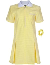 yellow gingham school dress