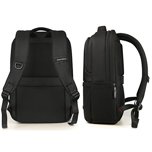 Aspen AS-B67 Laptop Backpack Men and Women Computer Rucksack for Business Travel School Fits 15.6 Inch Notebook 25-30L(Black Red)