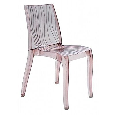 Grand-Soleil Chaise design DUNE en plexiglas champagne transparent de fabrication Italienne