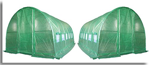 6m x 3m „der Stärkste in seiner Kategorie“. Mit mehr Innenstreben als jede andere ähnliche Struktur auf dem Markt. Vollverzinkte Struktur, Metalltüren, Bodenleisten. Folientunnel | Gewächshaus | Treibhaus | Foliengewächshaus | Pflanzentunnel | Frühbeet | Folienzelt | Tomatenzelt. - 3