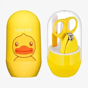 MOMS PRIDE Baby Care Baby Nail Clipper, Scissor, Tweezer and Nail Cleaning Sets, The Best Baby Shower Gift for Baby Girl and Baby Boy (Yellow)