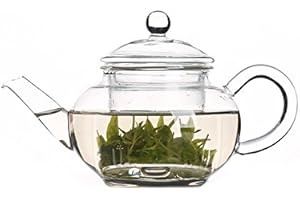GOLDBEARUK Clear Glass Teapot with Glas Infuser - 400ml