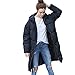 Produktbild Ghemdilmn Damen Winterjacke Wintermantel Lange Daunenjacke Jacke Outwear Frauen Warm Daunenmantel Solide Tasche Reißverschluss Lässig Dicker Slim Down Jacke Mit Kapuze Mantel